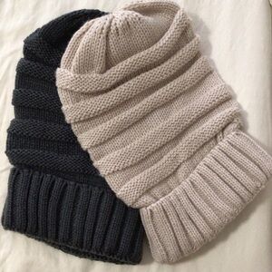 Two (2) Slouchy Winter Hats